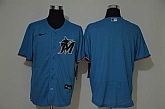 customized Men's marlins blue 2020 nike cool base jersey,baseball caps,new era cap wholesale,wholesale hats